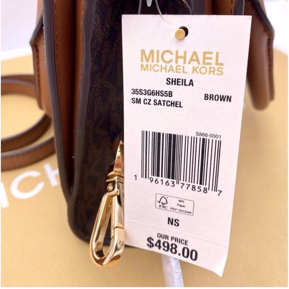 Michael Kors Small Sheila Satchel Crossbody Bag and Wallet Set - Picture 13 of 13